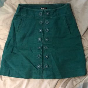 Anthropologie Teal Skirt